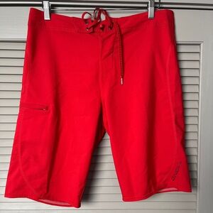 O'Neill Red Board Shorts Quick-Drying Swimwear sz 31 NWoT
